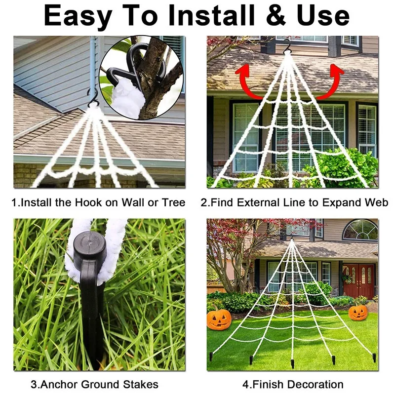 Title 4, Halloween Spider Web Decoration Props. Create a...