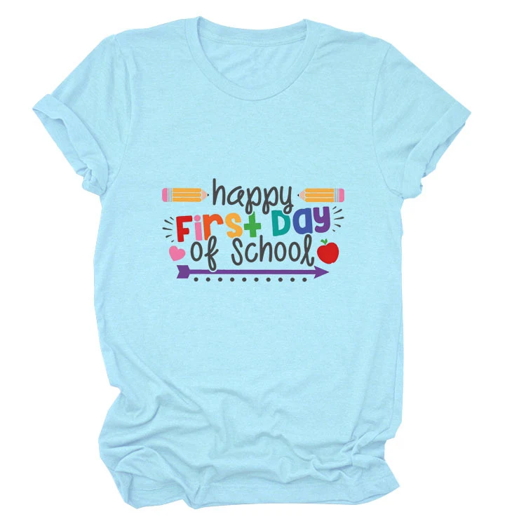 Title 3, Loose Womens Short-sleeved Shirt Happy First D...