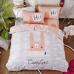 Cotton cartoon bedding set, soft and breathable for kids. Provides comfort and fun nights for your little ones while the — photo 7