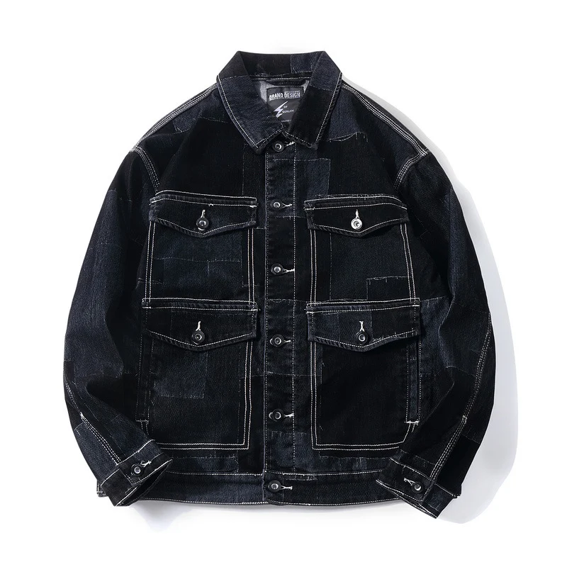 Title 6, Mens Vintage Flocked Panel Denim Jacket – a st...