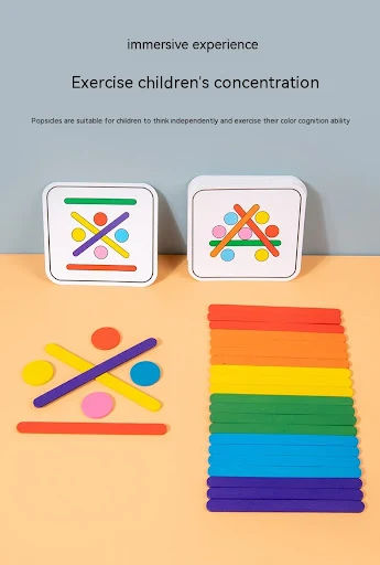Title 1, Rainbow Stick Early Education Thinking Puzzle T...