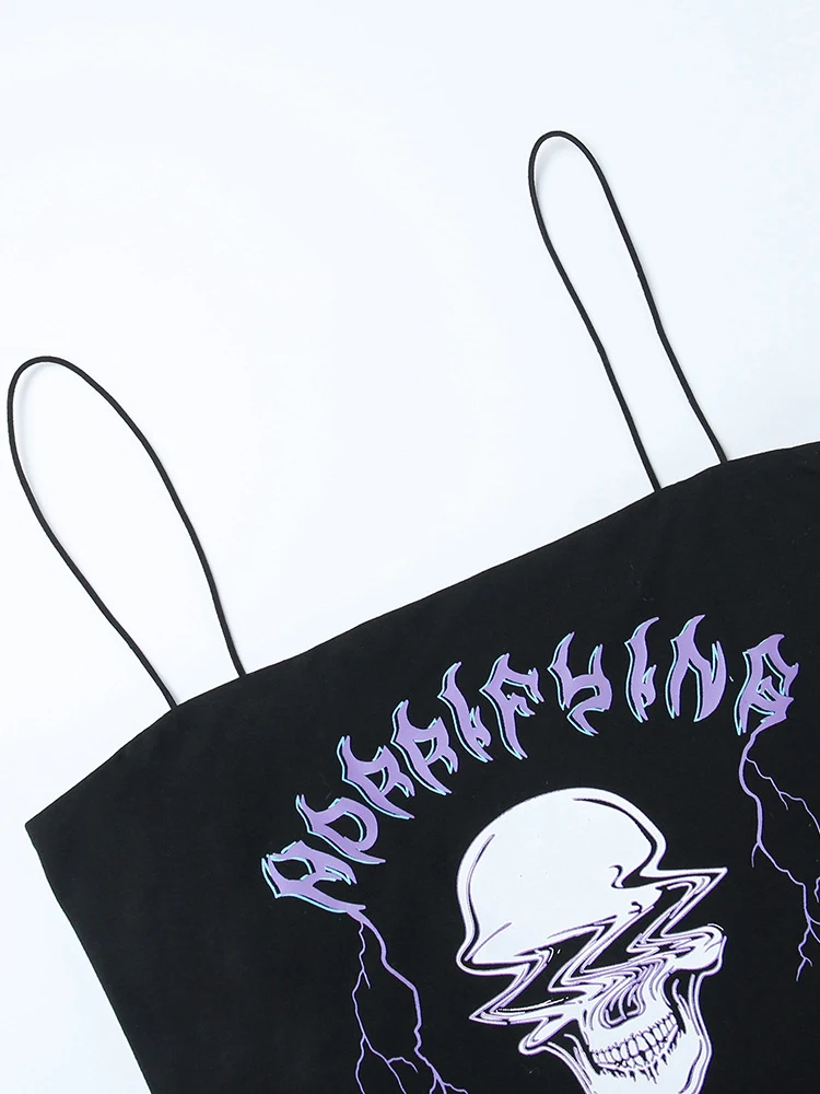 Title 14, Womens European and American Gothic Skull Prin...