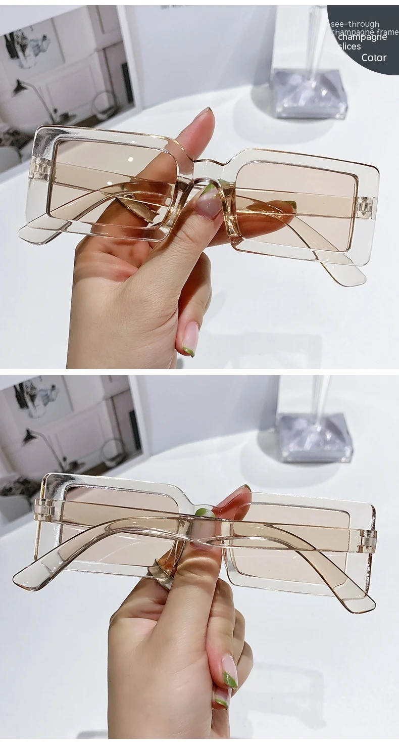 Title 10, Stylish Beach Jelly Color Square Frame Sunglasses