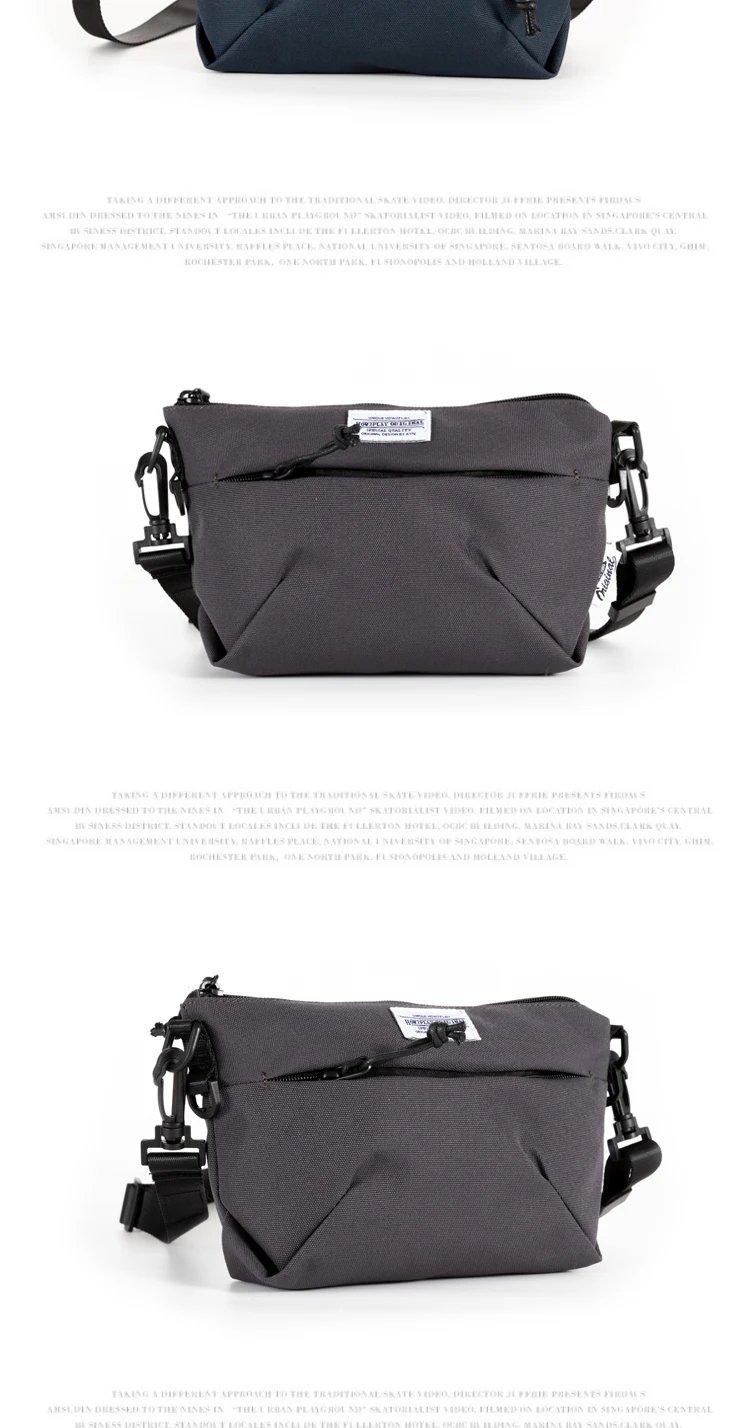 Title 18, Bolsa de ombro casual masculina, tendência fash...