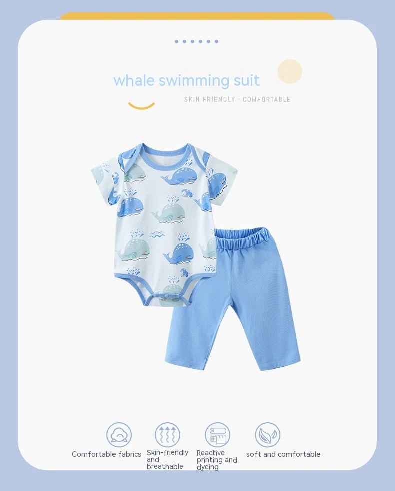 Title 6, Tweedelige lente-set voor babys van één jaar. ...