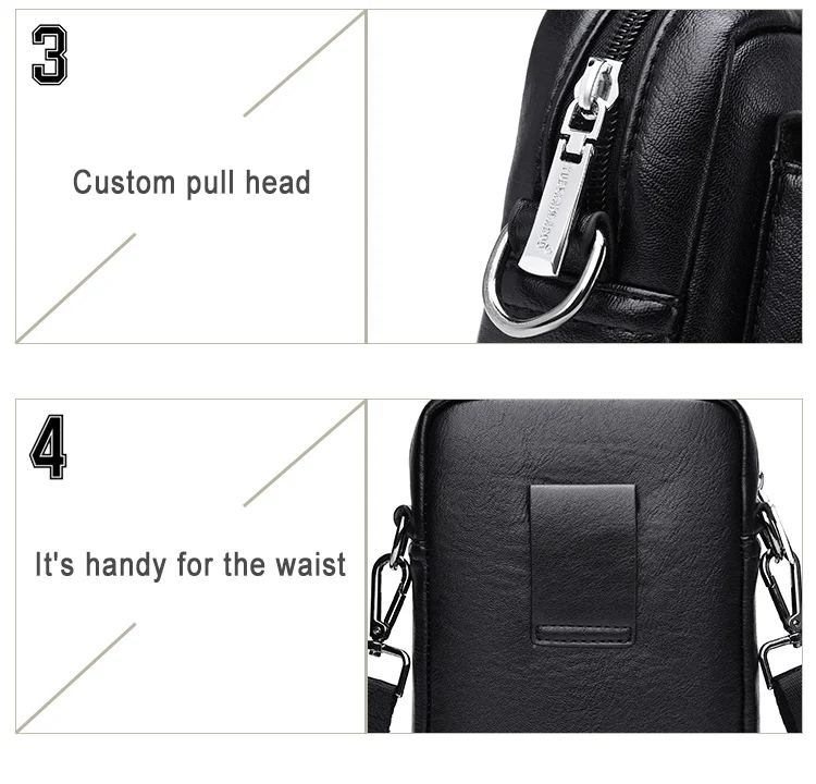 Title 1, Heren Casual Messenger Bag voor Mobiele Telefoo...