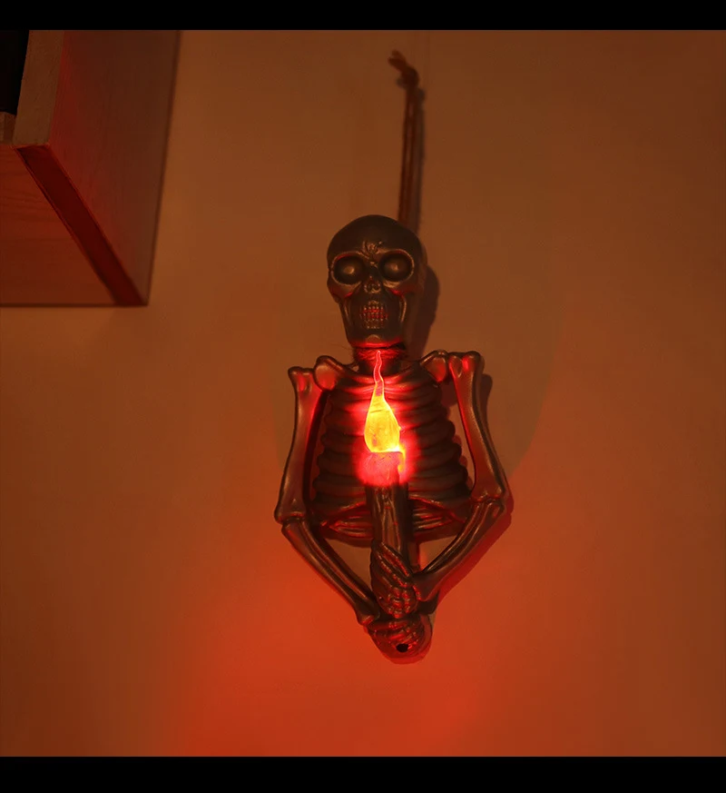 Title 5, Lampa z Czaszką Dekoracja Halloween Horror Klim...