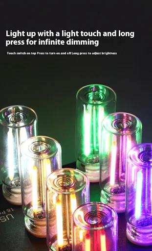 Title 4, RX9001 Transparent Small Night Lamp USB Touch. ...