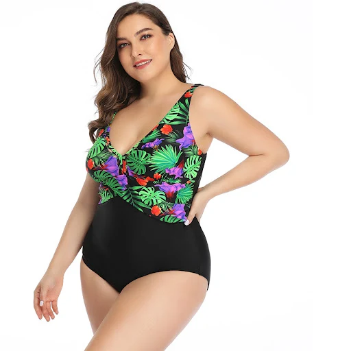 Title 2, Geprinte eendelige jumpsuit met overslag borst,...