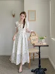 Summer New French Square Collar Plus Size Sweet Dress Women — photo 17