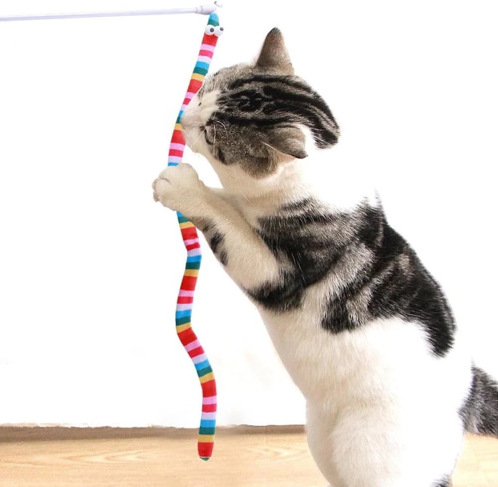 Title 1, Plush Cat Wand Teaser Toy with Cute Shapes and ...