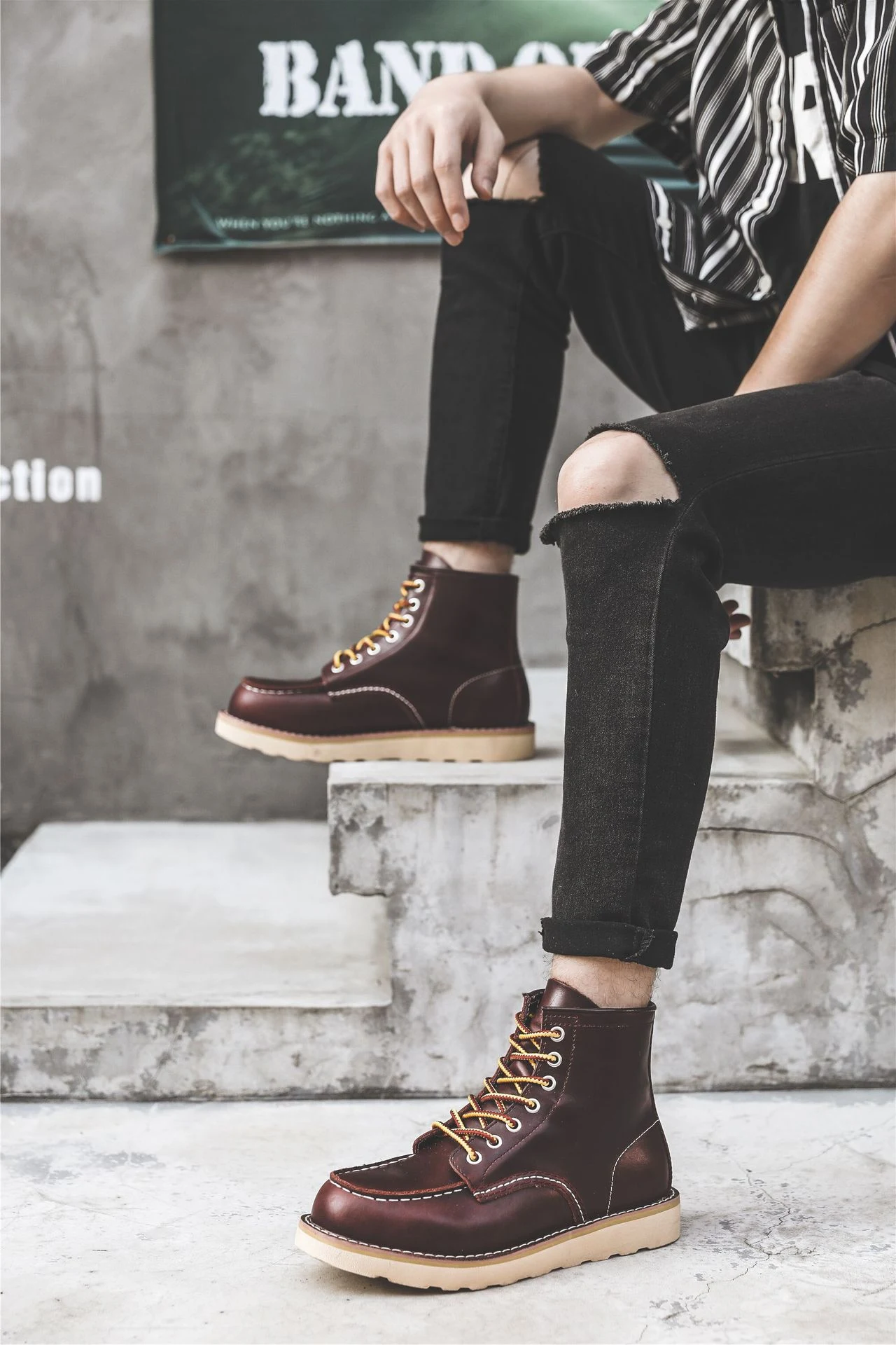 Title 20, Mens Workwear Retro First Layer Slip-On Flat M...