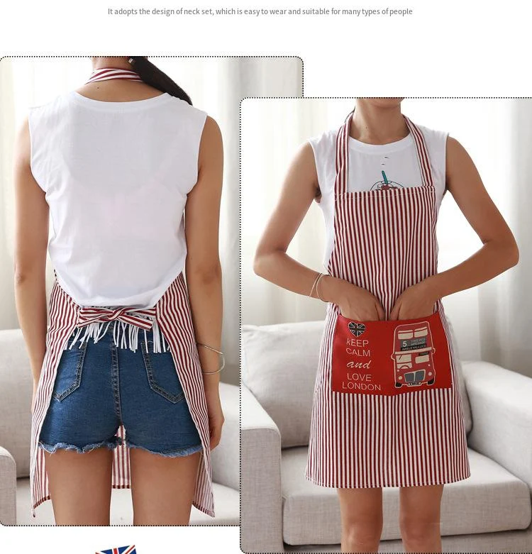 Korean style fashion apron for manicure, kitchen, cafe. Cute princess cooking overalls for adults, men and women. Stylis — photo 6