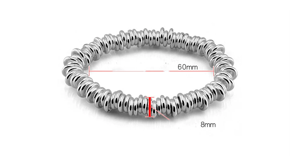 Bracciale da donna placcato argento con cento cerchi, accessorio elegante e versatile per completare ogni outfit, leggero, comodo e perfetto per ogni occasione. — foto 5