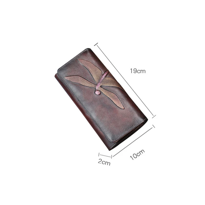 Top Layer Women's Butterfly Leather Long Wallet. Stylish and secure, offering ample space for cards and cash while addin — photo 2