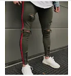 Skinny Ripped Side Stripe Jeans. Get the perfect fit with these skinny jeans featuring rips and a side stripe for a mode — photo 2