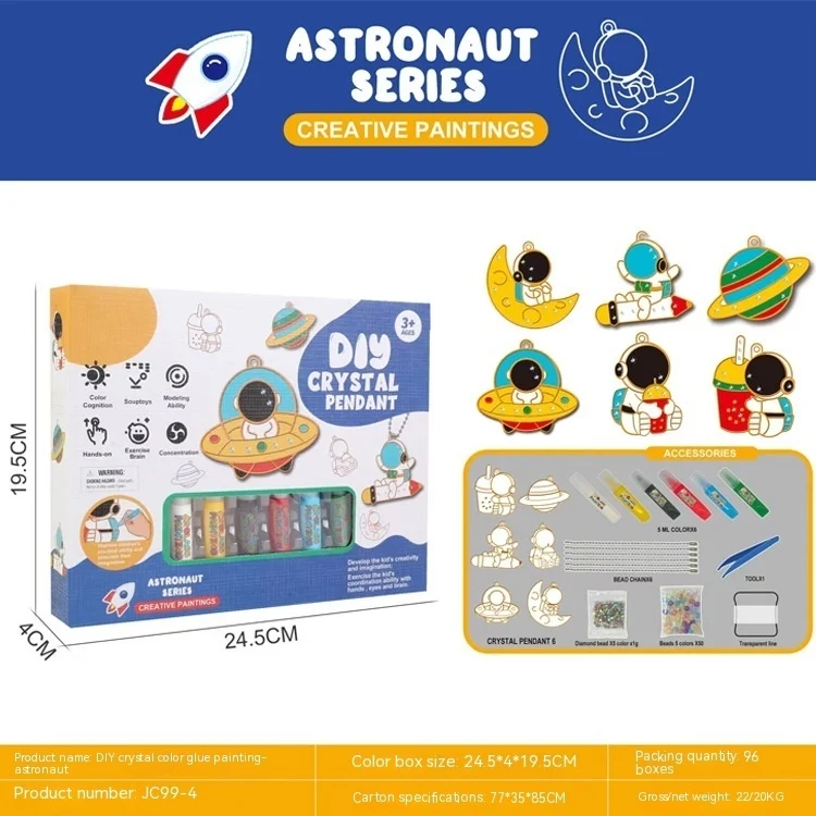 Kit de pintura com cola cristal para crianças, sem cozimento, faça você mesmo enfeites, brinquedos para meninas, presentes de Natal — foto 17