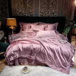 Pure Cotton Satin Jacquard Four-Piece Silk Cotton Wedding Quilt Cover Sheet, soft, luxurious, and perfect for a special — photo 15