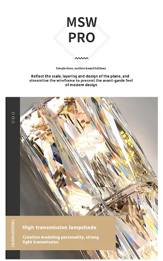 Title 6, Crystal Wall Lamp Living Room Bedroom Stair Wal...