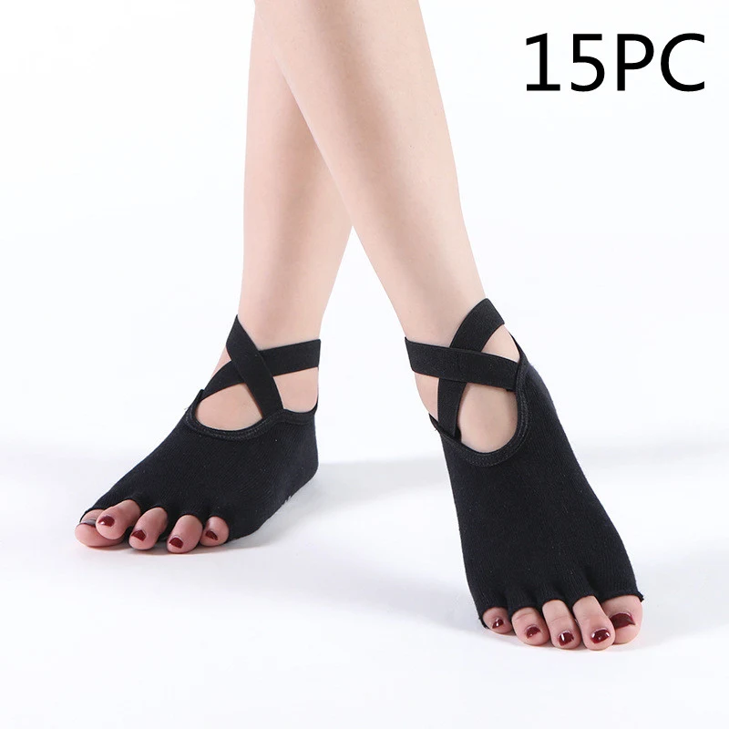 Women's Pure Cotton Five-finger Sports Non-slip Yoga Socks — photo 15
