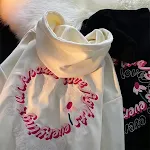 Suéter com capuz com zíper feminino fino primavera e outono jaqueta cardigã bordada — foto 16