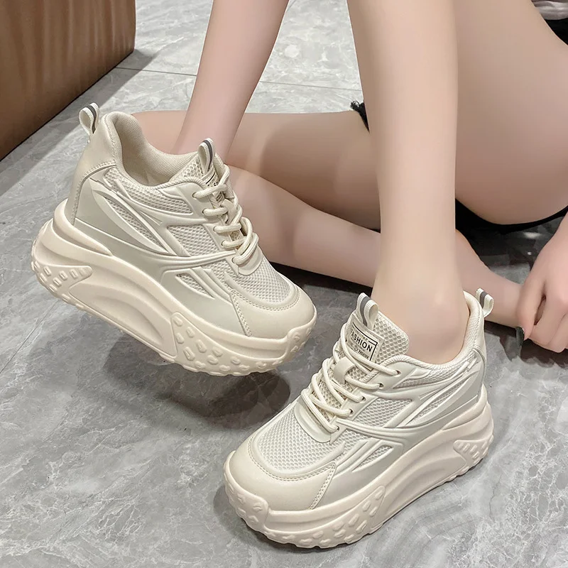 Summer New Fashion Clunky Sneakers Women's Platform Casual Shoes. Step out in style and comfort with these trendy platfo — photo 26