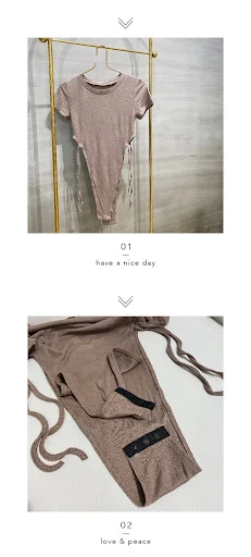Title 8, Sexy Round Neck And High Waist Tie Shirt