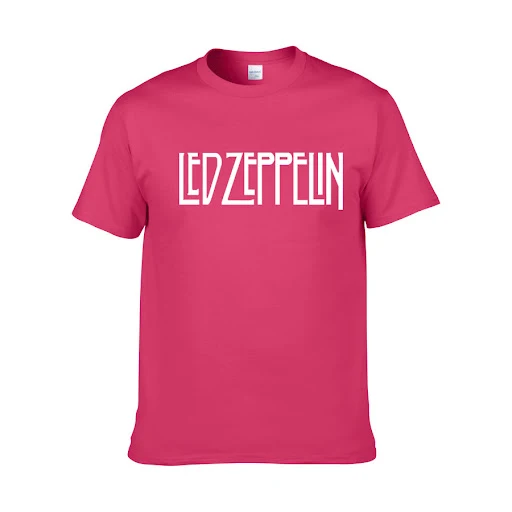 Title 3, Hard Rock Band Led Short Sleeve T-Shirt Men