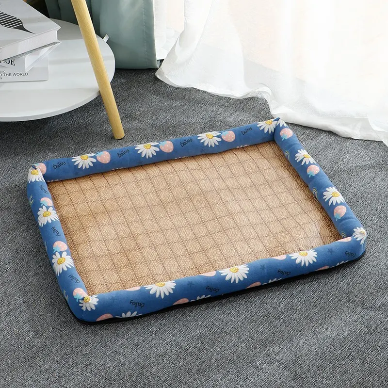 Summer linen pet mat nest for dogs, high temperature resistant. Provides cool comfort during hot weather. Perfect summer — photo 10