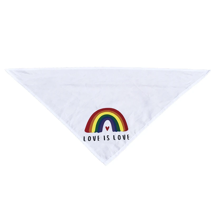 Pet Rainbow Triangle Scarf Dog Saliva Towel Colorful and absorbent. An adorable and functional bandana to keep your dog — photo 1