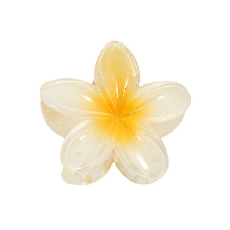 Grampo de cabelo com flor de Bauhinia ovo, pega traseira, fácil de usar e prender, ideal para penteados elegantes, garante fixação. — foto 2