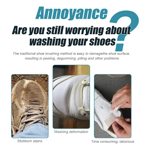 Title 1, Shoe Clean Care solution. Removes yellow edge s...
