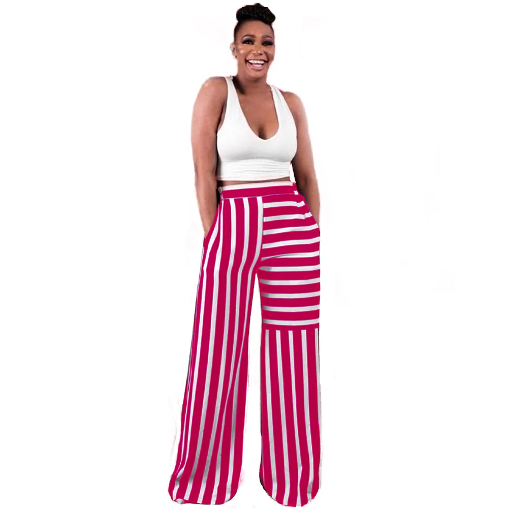 Title 18, Womens Colorblock Striped Straight Wide Leg Lo...