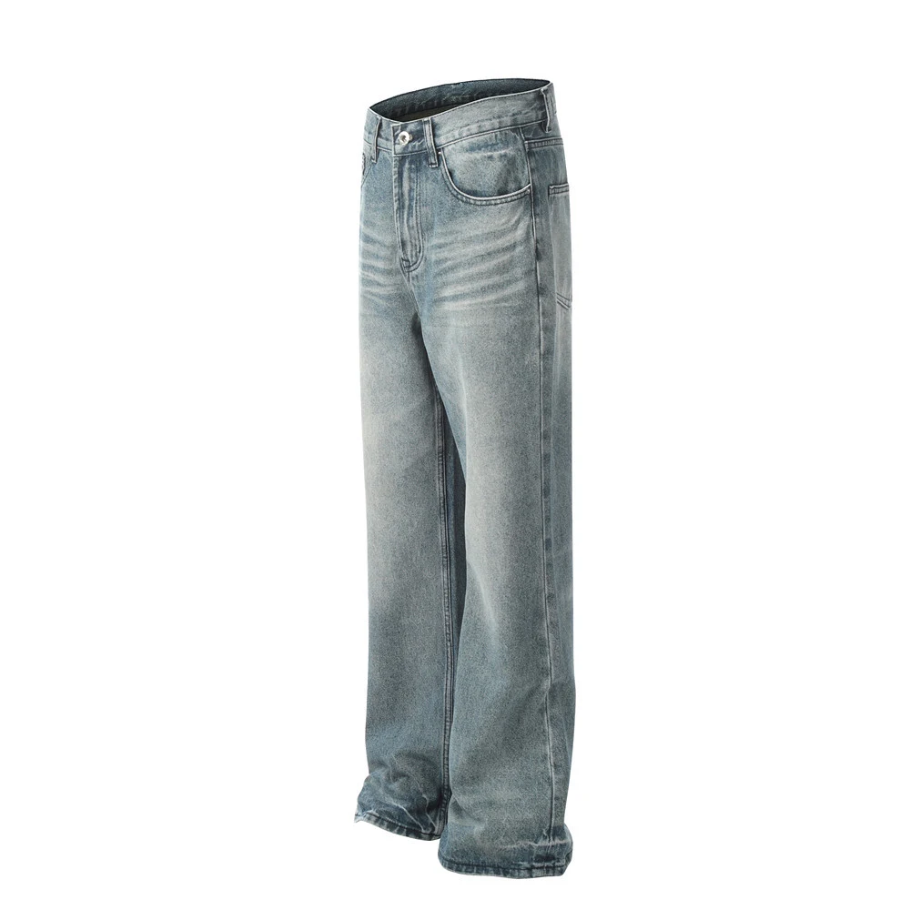 Męskie jeansy skinny w stylu amerykańskim Modne i dopasowane, idealne dla mężczyzn ceniących styl i wygodę, świetne do codziennych stylizacji. — zdjęcie 4