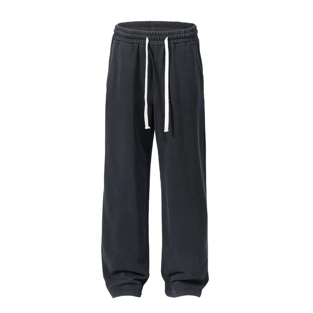Men's solid color loose casual sweatpants, perfect for everyday wear, offering comfort and a relaxed fit for casual outi — photo 6