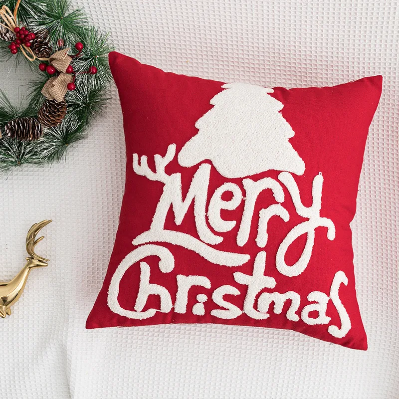 Capa de almofada vermelha para decoração de festival na sala e quarto, ideal para fundo e criar um ambiente festivo. — foto 8