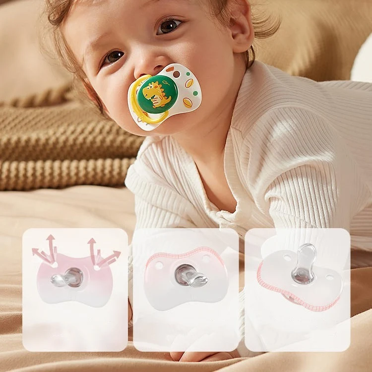Chupeta anti-inchaço para conforto de bebês recém-nascidos. Alívio de cólicas e gases, auxilia na digestão. Design suave e seguro. — foto 6
