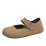 Beige Apricot Genuine Leather