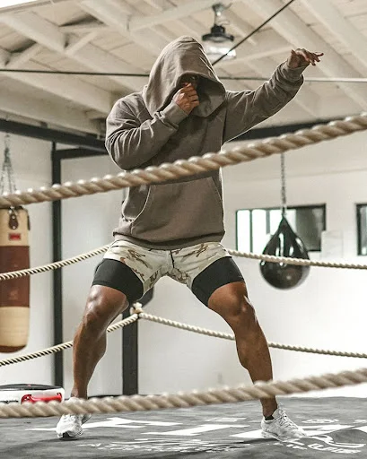 Title 12, Multi-pocket loose double layer track pants. Co...