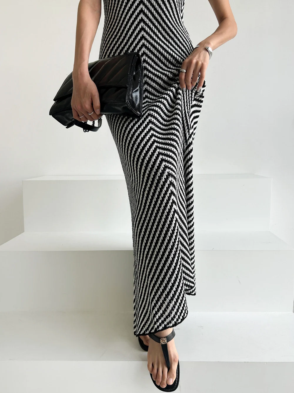 Title 13, Summer High-grade Round Neck Striped Color Cont...
