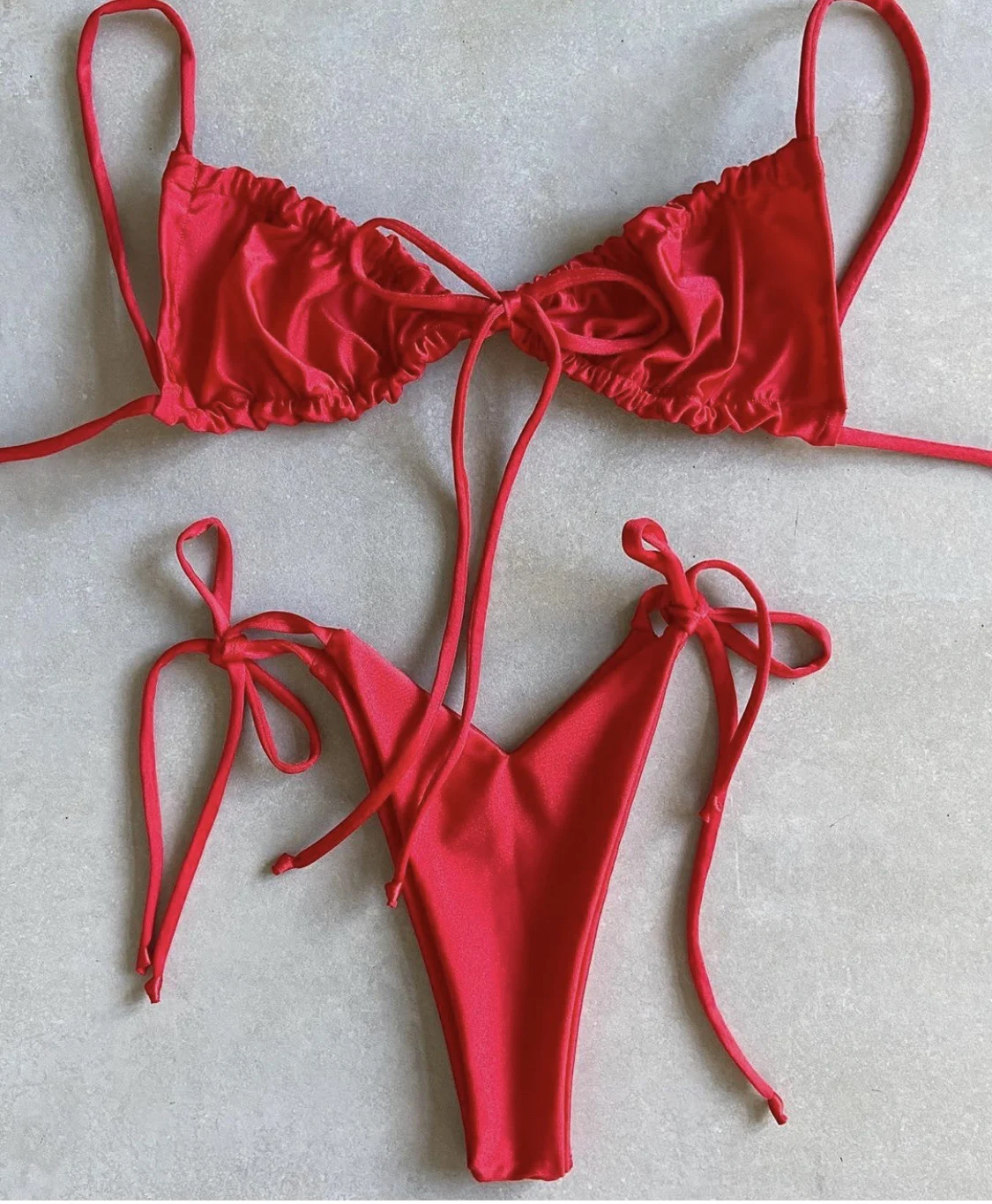 Women's Split Bikini Solid Color Strappy Swimsuit Enjoy the Sun and Beach with Style and Comfort This Sexy Swimwear is P — photo 16