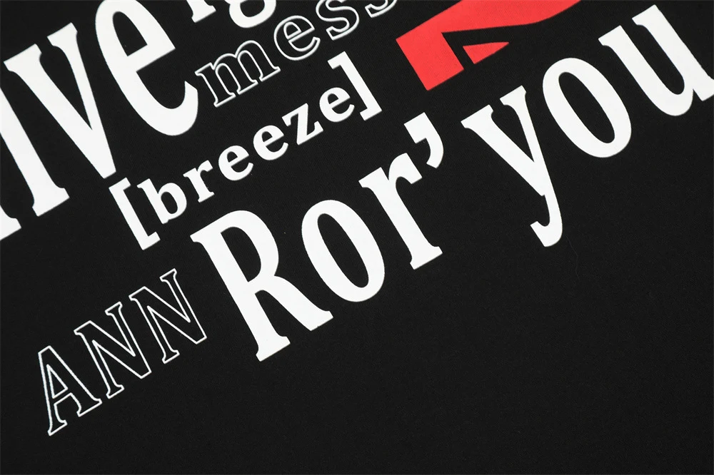 Title 3, Mens Street Fashion English Letter Short Sleev...