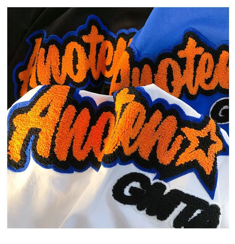Men's Short-Sleeved T-shirt Retro Loose Flocking Letter Jacket Comfortable and Stylish for Everyday Casual Wear — photo 5