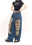 Heavy Industry ripped jeans voor heren en dames. Robuuste jeans voor een authentieke look. Duurzaam, comfortabel en ideaal voor dagelijks gebruik. — foto 28