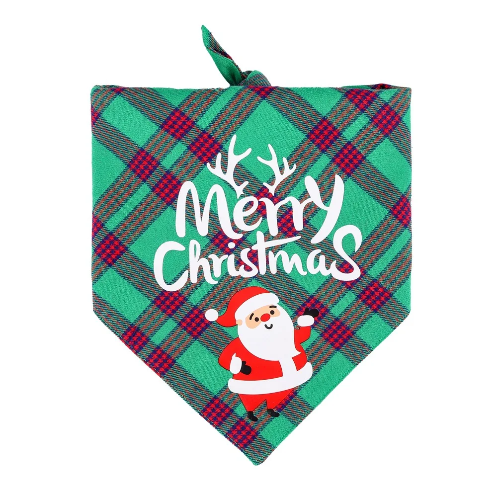 Title 8, Sucado Dog Bandana Merry Christmas Red Green Pl...