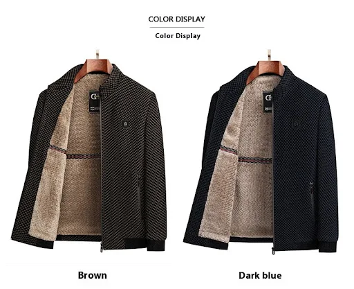 Title 7, Fleece-lined thickened chenille coat for middle...