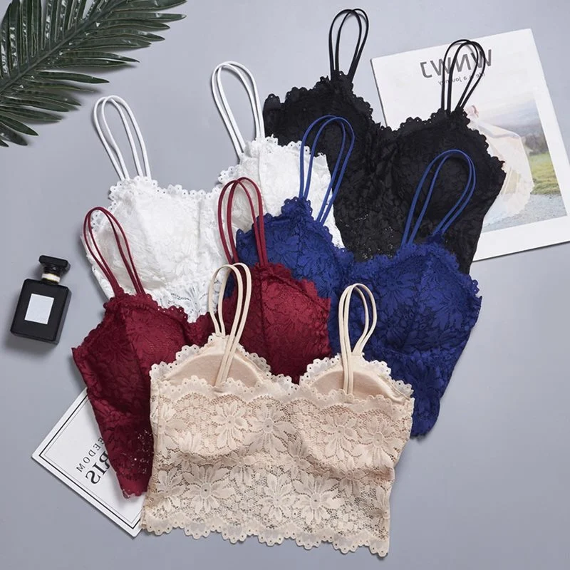 Sutiã de renda cropped para mulheres, lingerie elegante e confortável, ideal para realçar a forma do corpo e sentir-se sensual. — foto 7