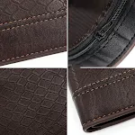 Carteira masculina grande com padrão de cobra em relevo, design elegante e alta capacidade para organizar seus pertences com estilo. — foto 15