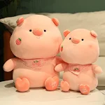 Boneca de pelúcia de porco morango macia e fofa, travesseiro de porquinho para meninas. Presente perfeito, aconchegante e decorativo. — foto 3