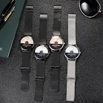 Relógio masculino de quartzo com calendário e pulseira de malha de liga. Moda e praticidade para o dia a dia. Design elegante e funcional para homens modernos. — foto 17